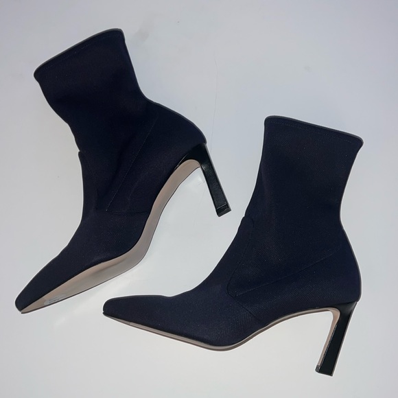 Stuart Weitzman Shoes - Stuart Weitzman Rapture Navy Sock Bootie NWOT 9.5